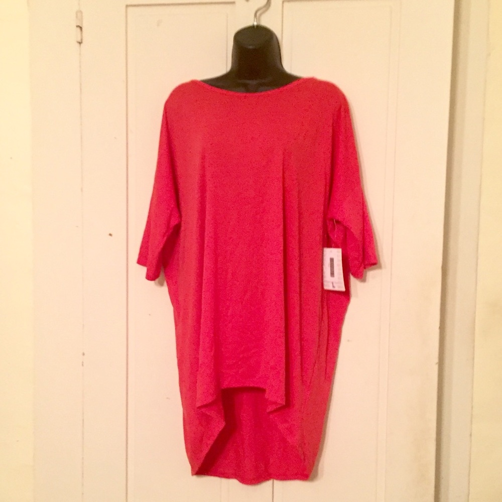 LuLaRoe Irma, Solid Hot Pink, L, NWT